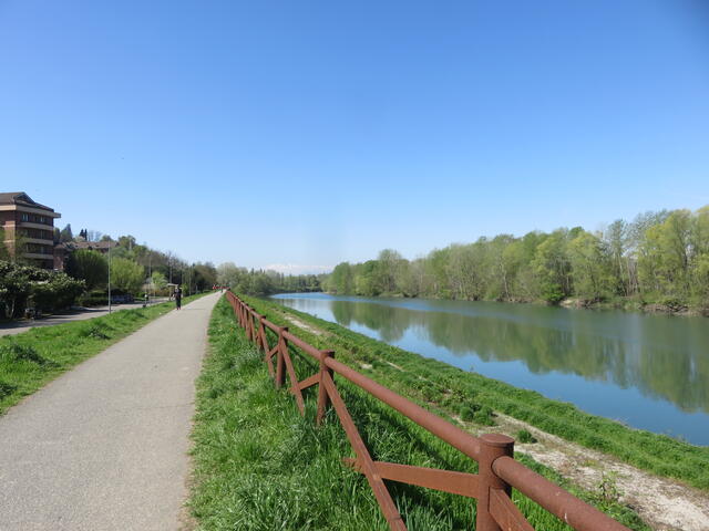 pista ciclabile lungo il Po